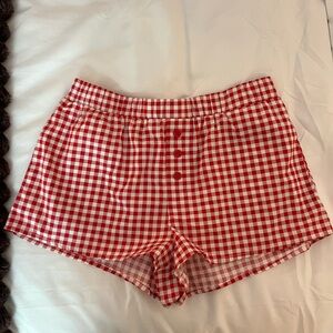 Red Gingham Women's Shorts